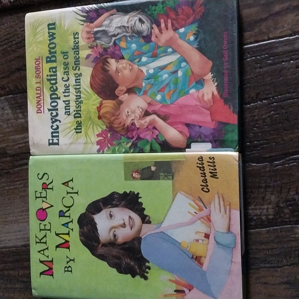 2 older hard covered chapter books